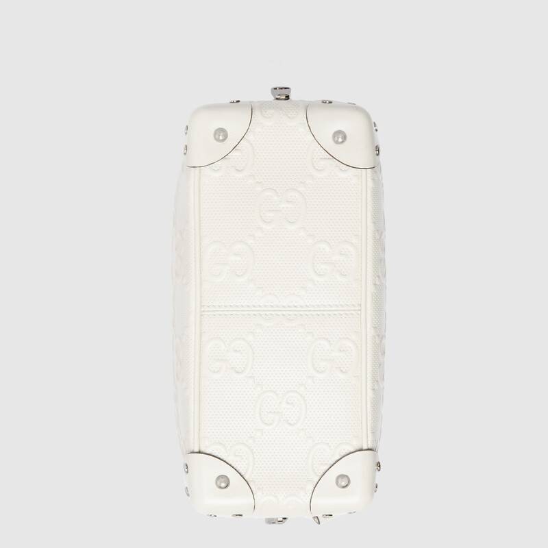 Gucci GG Embossed Shoulder Bag 626363 White